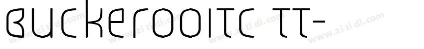 BuckerooITC TT字体转换
